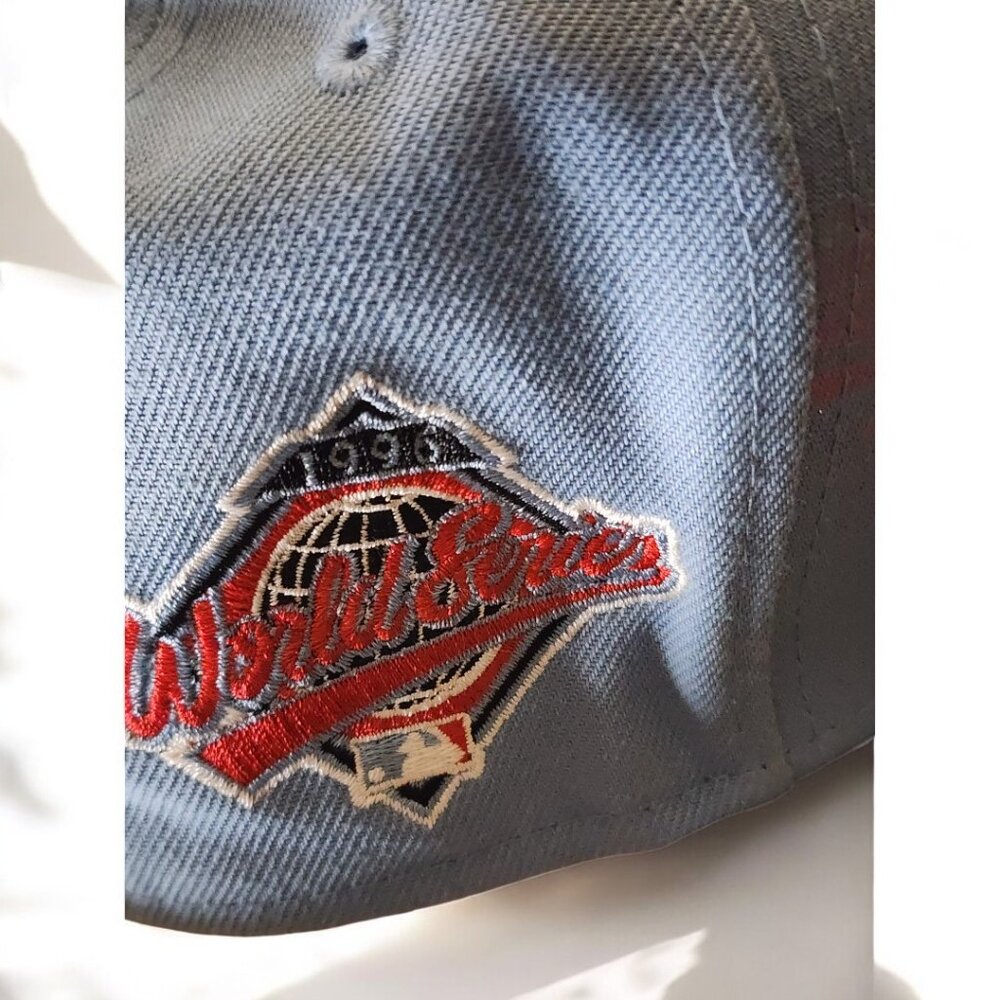 Last Chance -New Era 59FIFTY Yankees 7 1/2 Red Logo Black Brim 1996 World Series - Picture 3 of 9